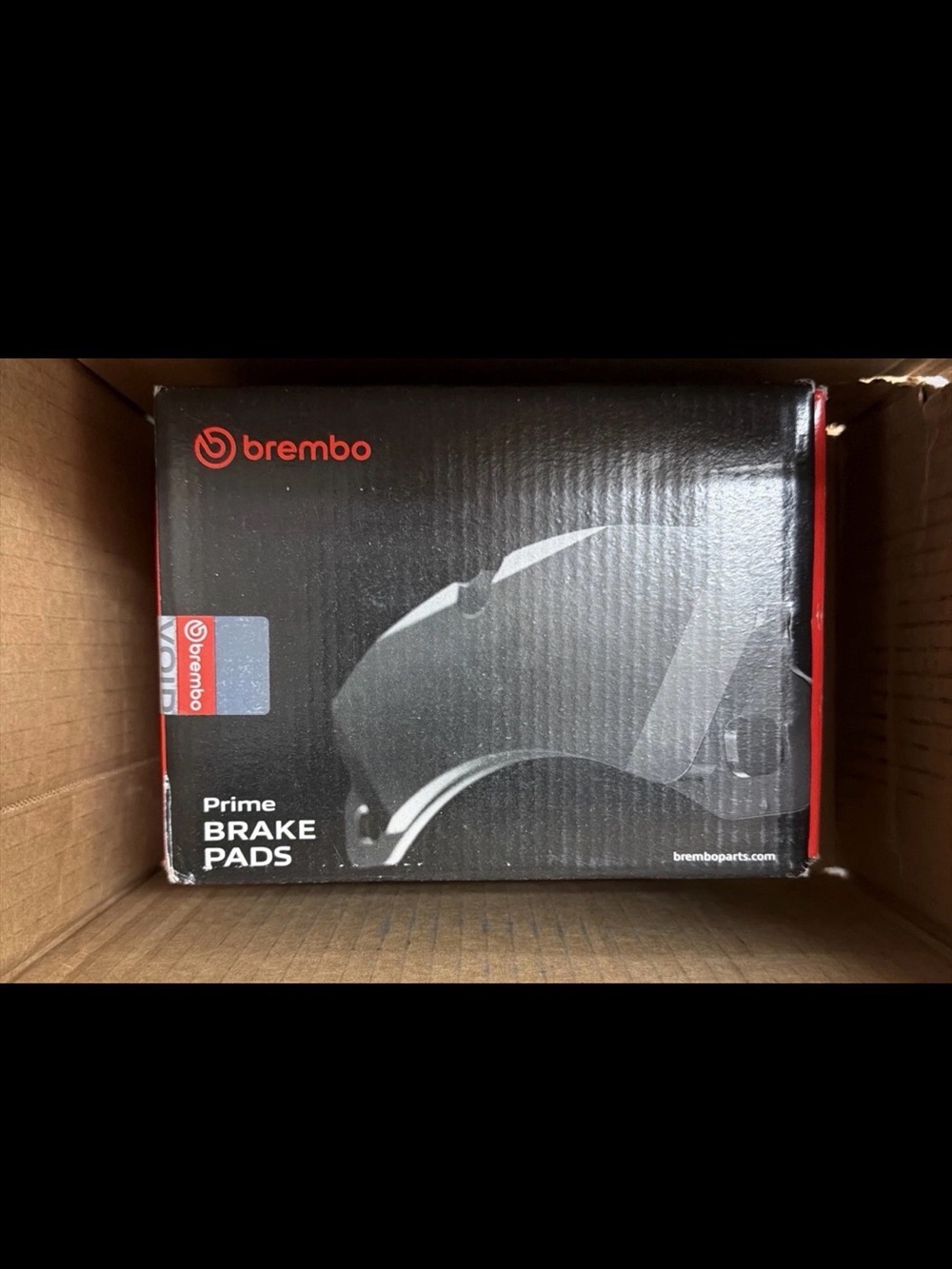 Brembo Brake Pad Box - Red with White Label
